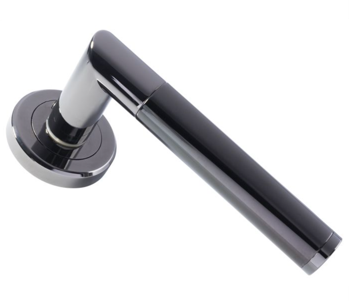 Set Black Nickel Serozzetta Trend Lever on round rose | SZM160BN