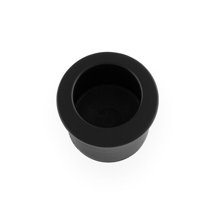 A&W Black Round Sliding Door Finger Edge Pull | AW992BL