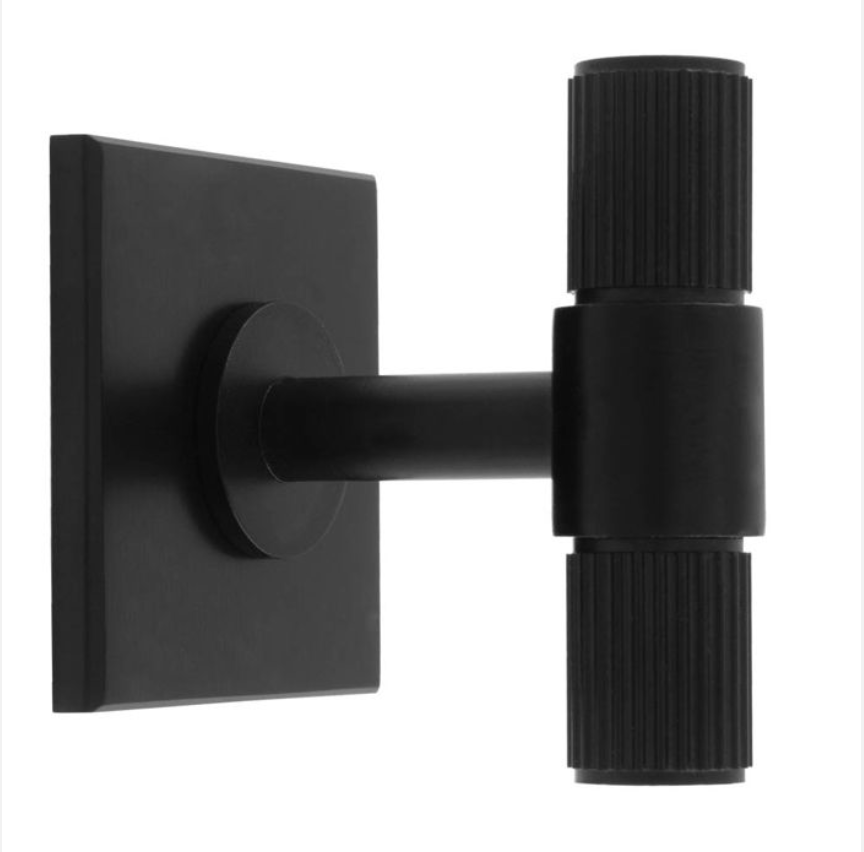 Matt Black 50mm Lines T-Bar Knob | FTD711MB
