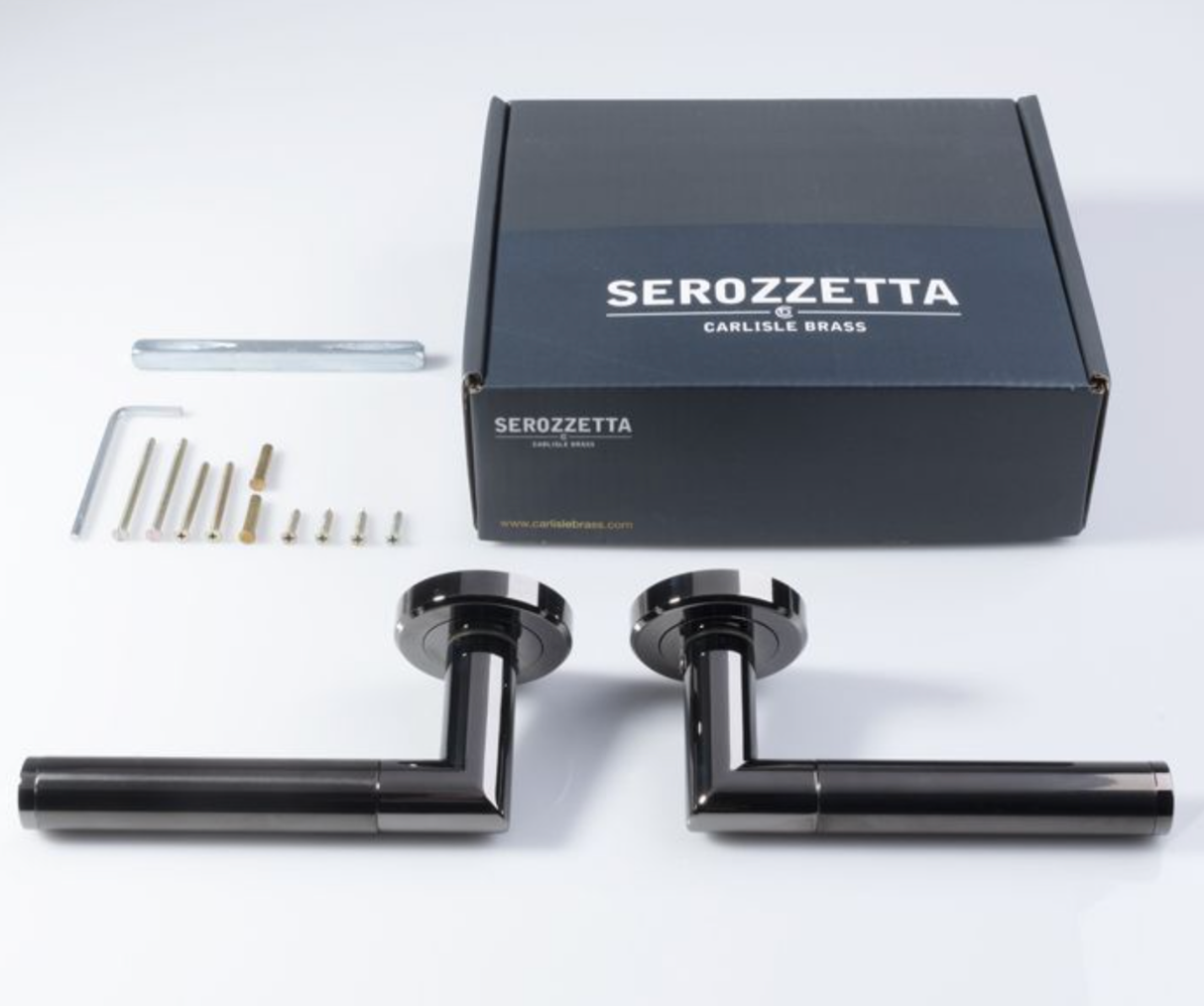 Set Black Nickel Serozzetta Trend Lever on round rose | SZM160BN