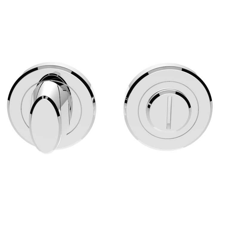 Serozetta Polished Chrome Thumbturn Snib & Release on rose | SZM004CP