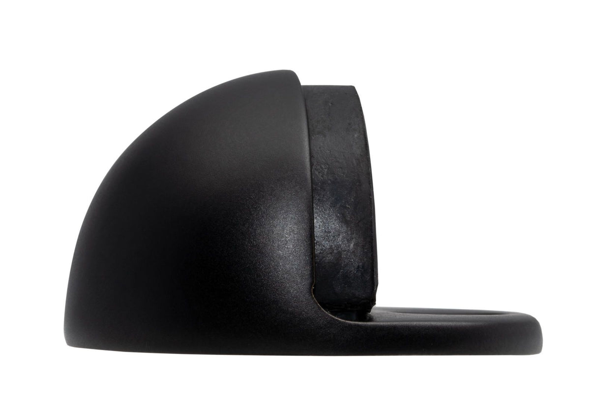 Matt Black Oval Floor Mounted Door Stop | AA20MB