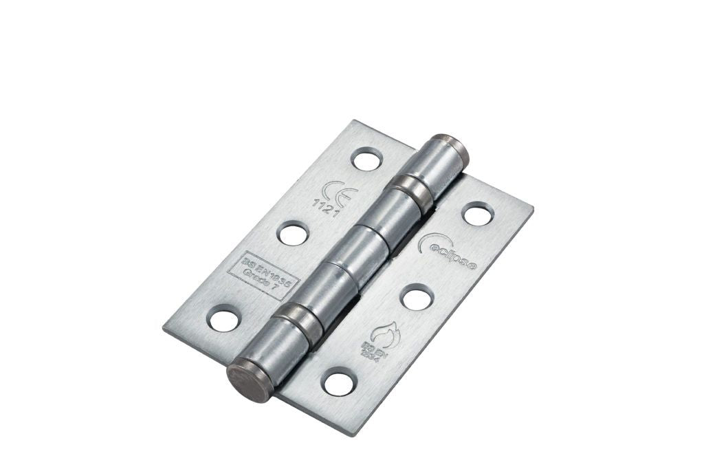 Eclipse Satin Chrome 76mm (3") Grade 7 Steel BB Hinges | 14101