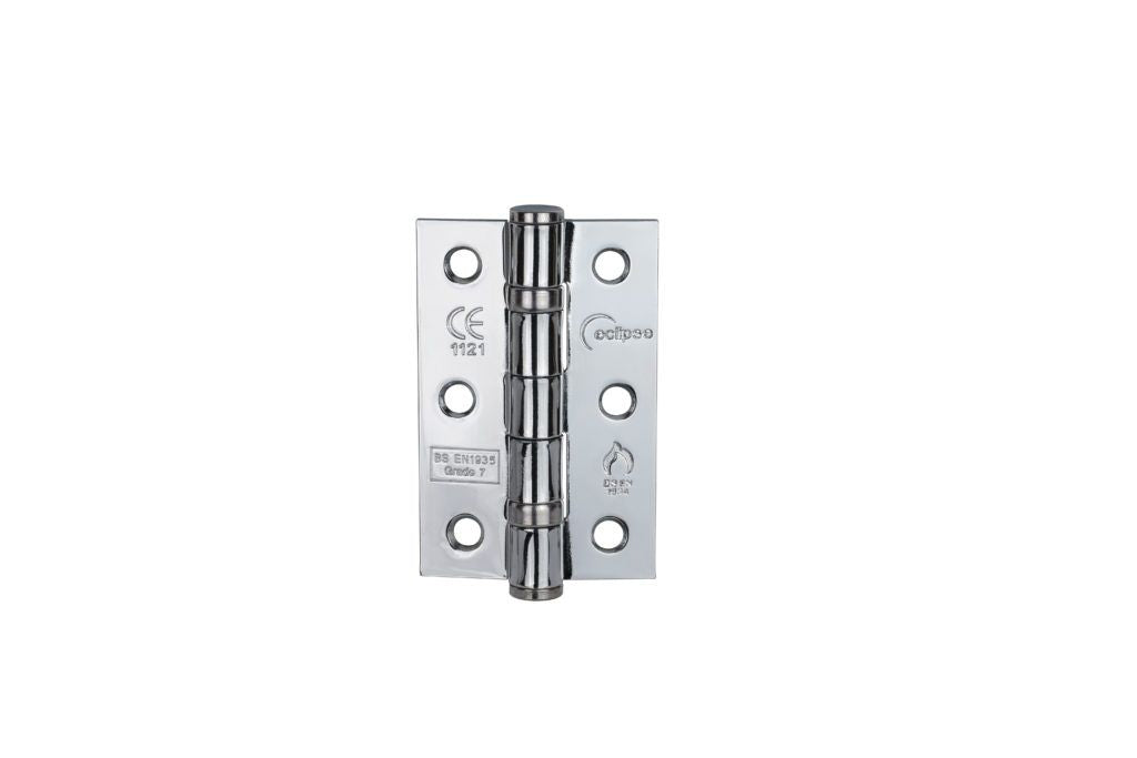 Eclipse Polished Chrome 76mm (3") Grade 7 Steel BB Hinges | 14102