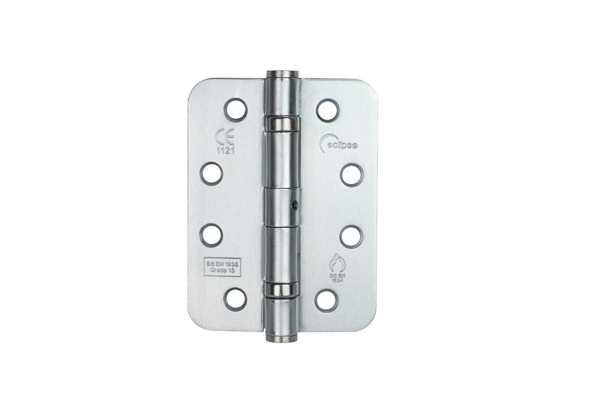 Eclipse Satin Chrome 102mm Grade 13 Radius Steel BB Hinges | 14204