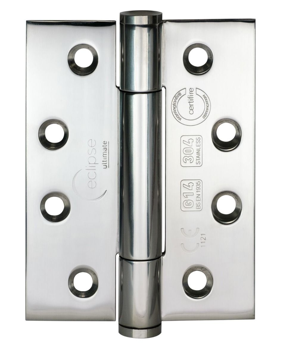 Eclipse Polished Stainless 102mm 4" Grade 14 BB Hinges | 14330