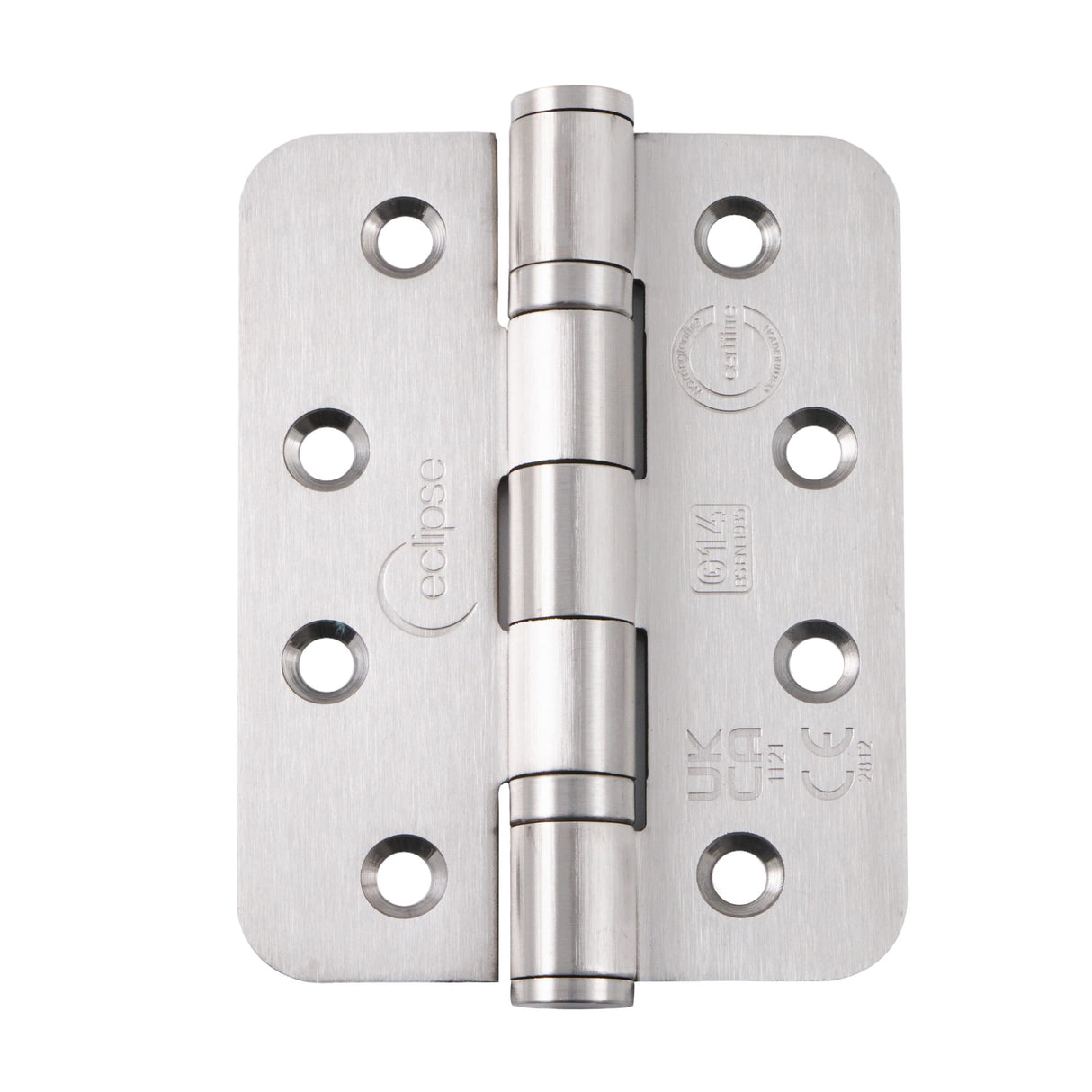 Eclipse Satin Stainless 102mm 4" Radius Grade 14 BB Hinges | 14338