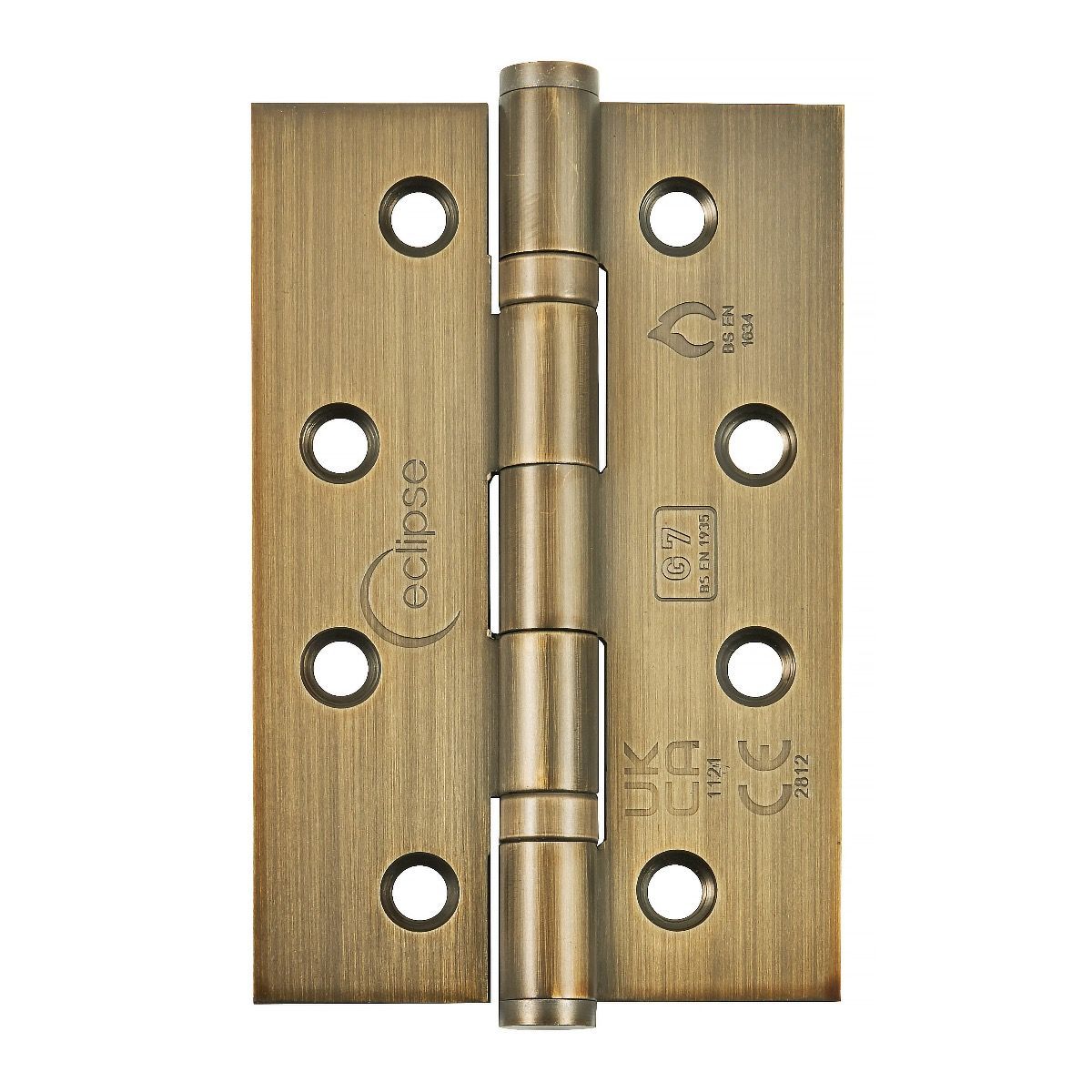 Eclipse Antique Brass 102mm (4" ) Grade 7 Slim Knuckle BB Hinges | 14341MAB