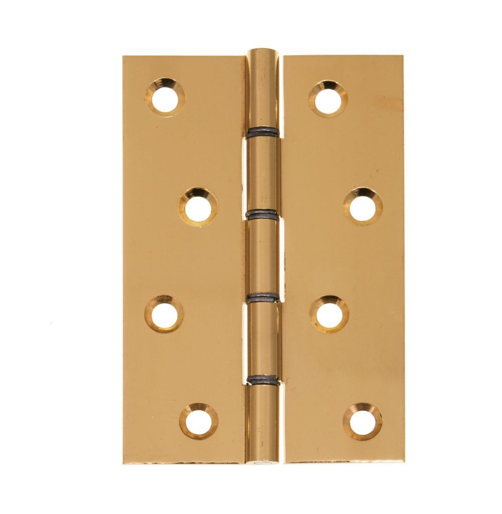 Eclipse Polished Brass 102x67mm (4") Steel Washered Hinges | J14770
