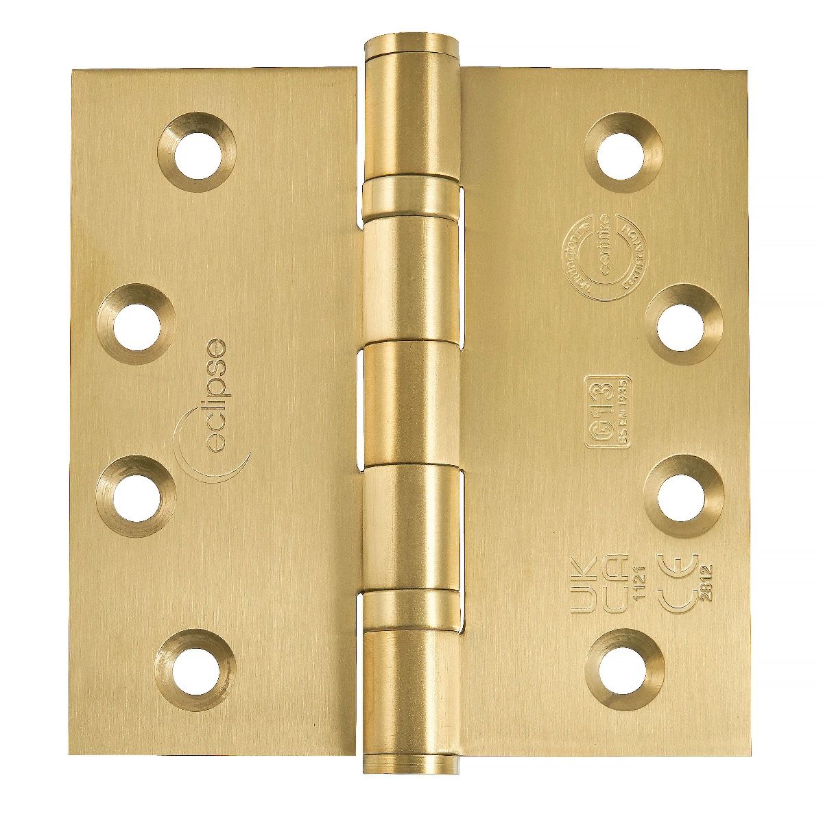 Eclipse Satin Brass 102 x 102mm Grade 13 BB Hinges | 14841SBP
