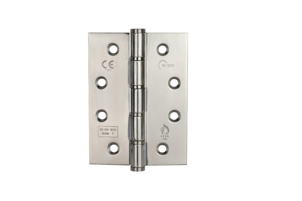 Eclipse Pair Satin Stainless 102mm (4" ) Grade 7 Slim Knuckle Washered Hinges | 14856