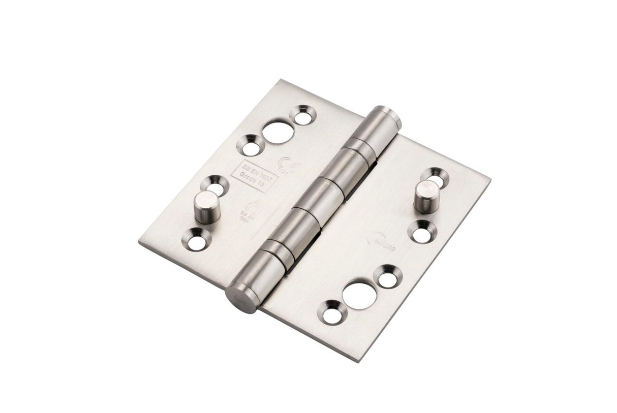 Eclipse Satin Stainless Steel 102 x 102mm Grade 13 Security Hinges | 14867