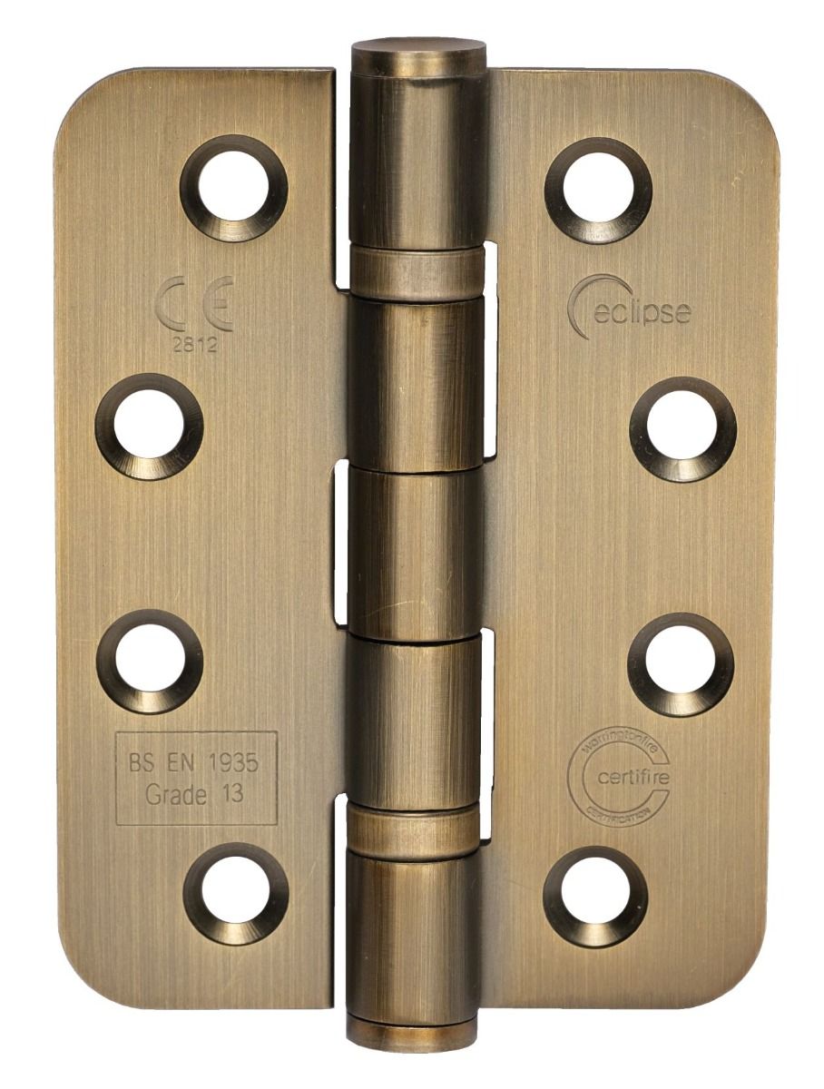 Eclipse Antique Brass 102mm 4" Grade 13 Radius BB Hinges | 14869MAB