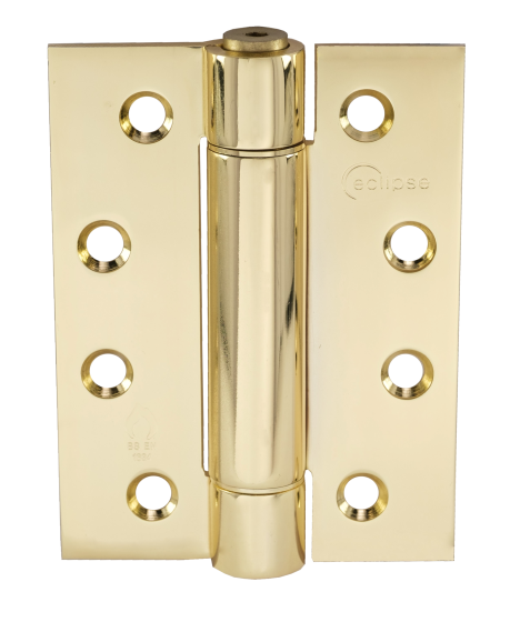 Set Eclipse 102mm Polished Brass Spring Hinge | 14924 | 14928