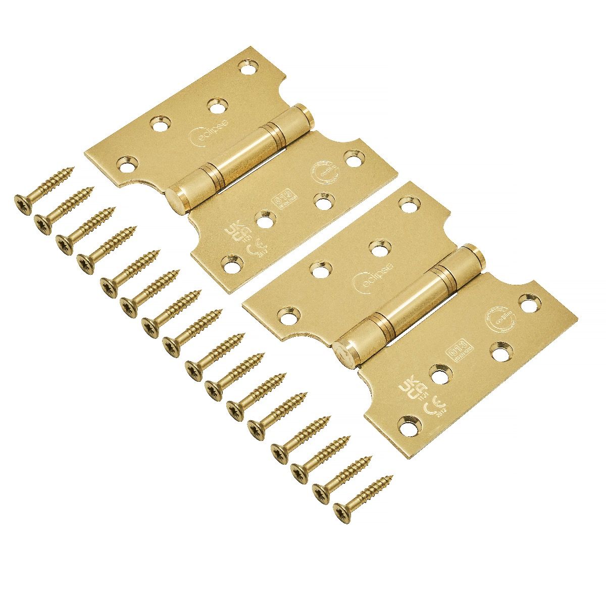 Eclipse 102x51x102mm (4") Satin Brass Parliament Fire Rated Hinge | 14989SBP