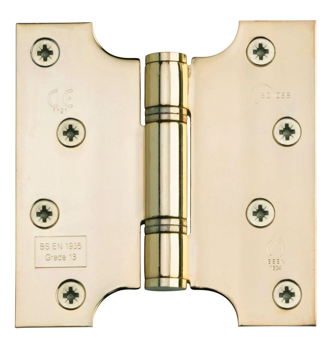 Eclipse 102x51x102mm (4") Polished Brass Fire Rated Parliament Hinge | 14991