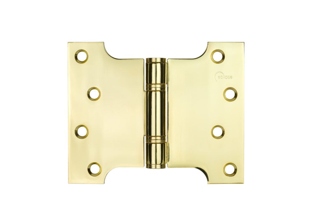 Pair Eclipse 102x76x127mm 4" Polished Brass Parliament Hinge | 14994 PB
