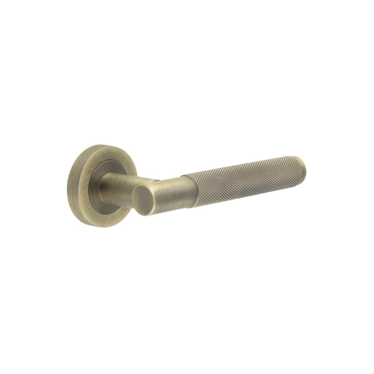 Sets Antique Brass Knurled Lever handles | JV850AB