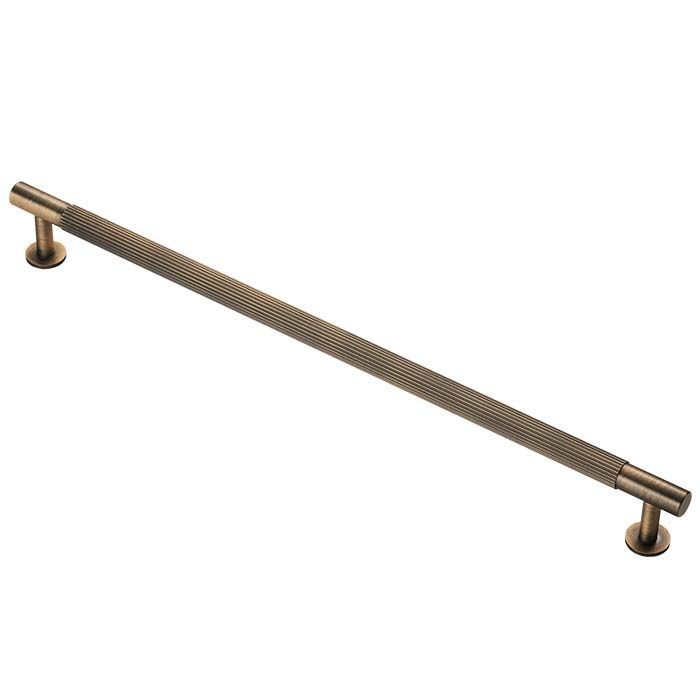 Antique Brass 254mm Lines Pull Handle | FTD710EAB