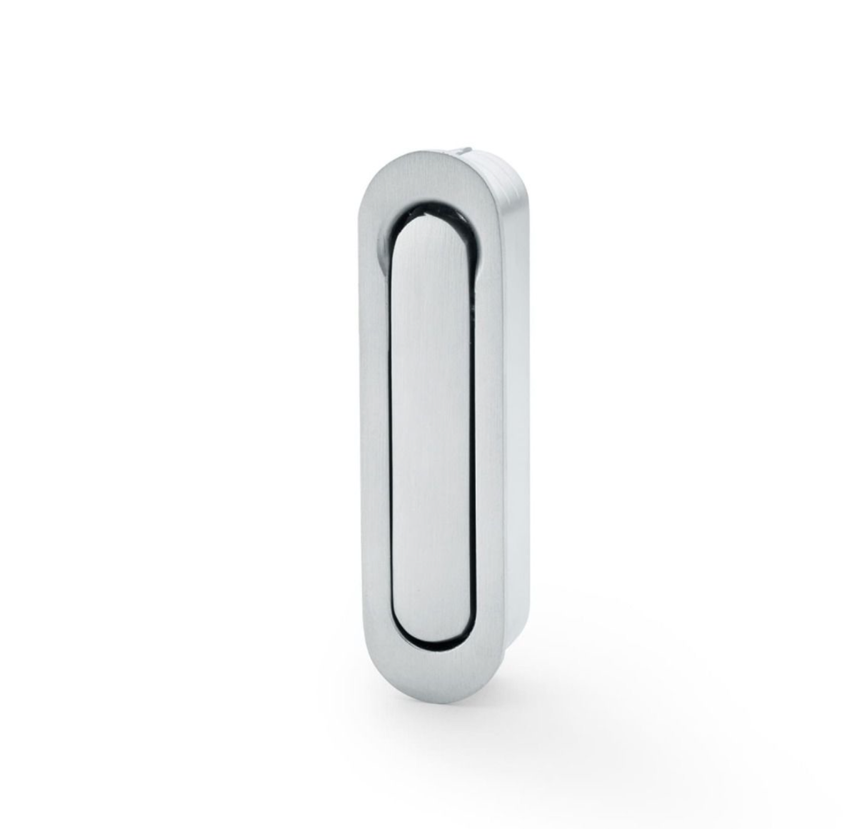 A&W Satin Chrome Radius Sliding Door Edge Flush Pull | AW991SC