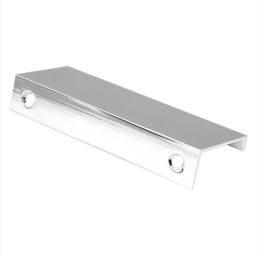 Polished Chrome 100mm Squared Edge Pull | FTD302BCP