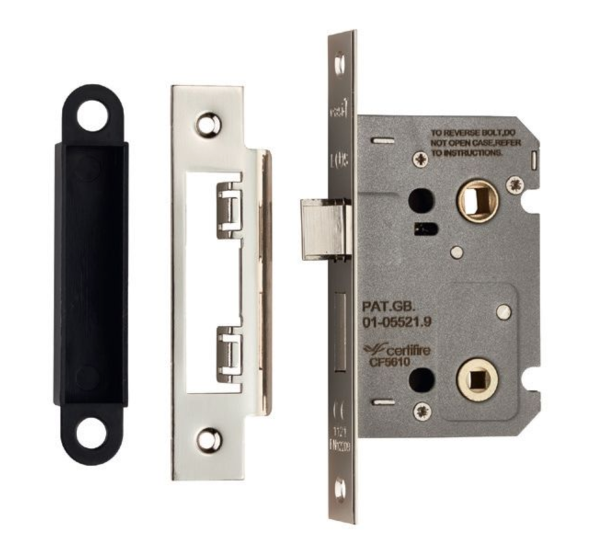 76mm Satin Nickel Easi T Bathroom Lock Mortice Bathroom Lock | BAE5030SN