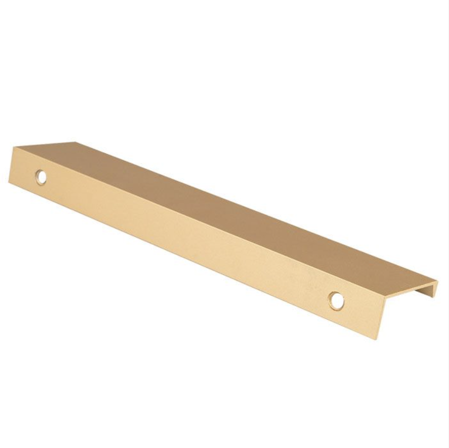 Satin Brass 200mm Squared Edge Pull | FTD302CSB