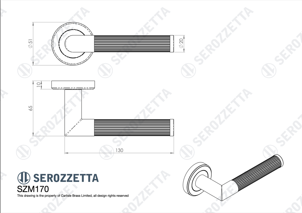 Set Antique Brass Trend Lines Lever | SZM170AB