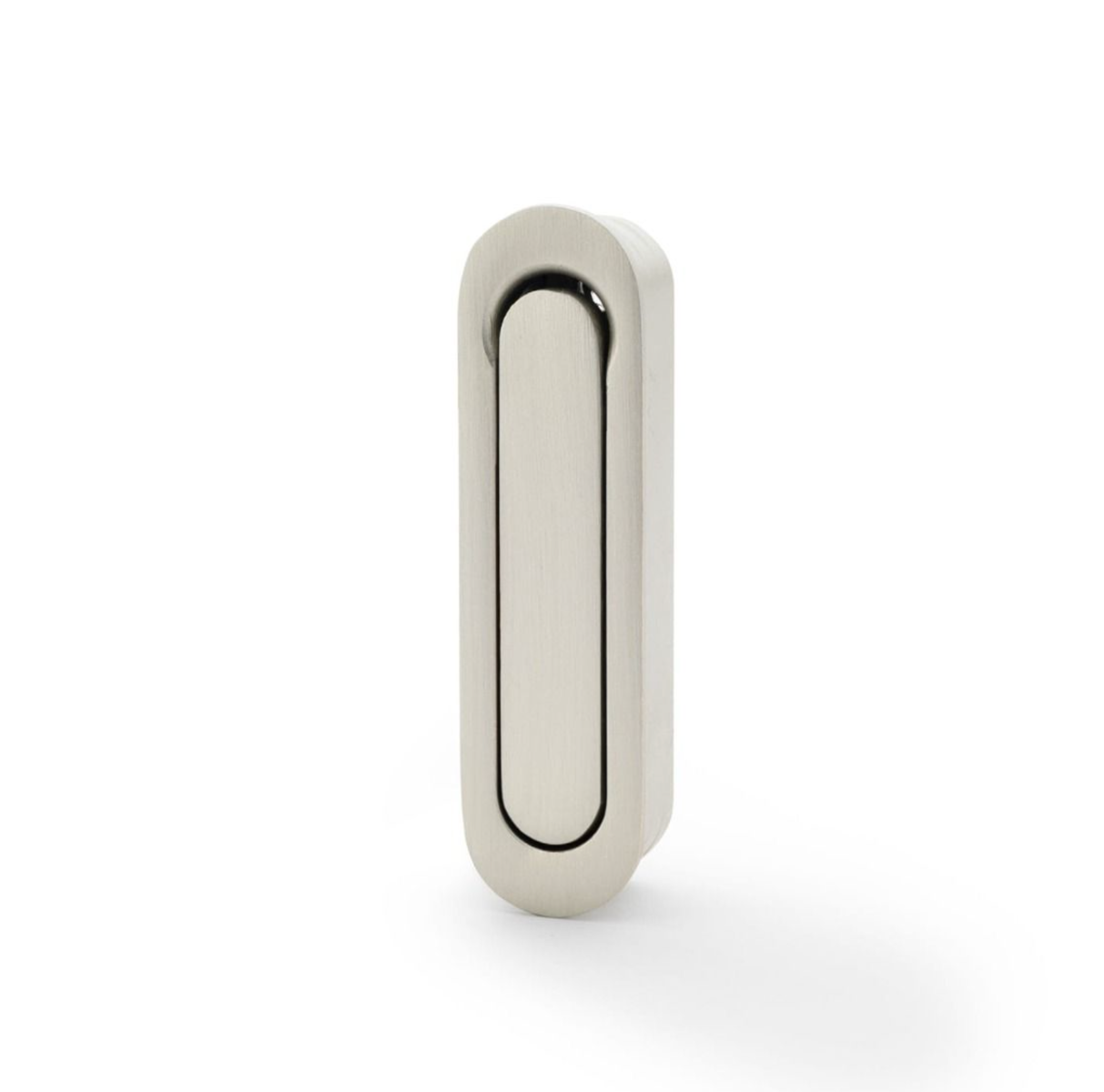 A&W Satin Nickel Radius Sliding Door Edge Flush Pull | AW991SN
