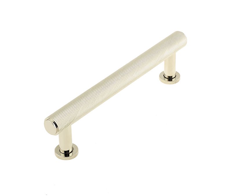 Burlington 128mm Polished Nickel Knurled Piccadilly Cabinet Handle | BUR411PN