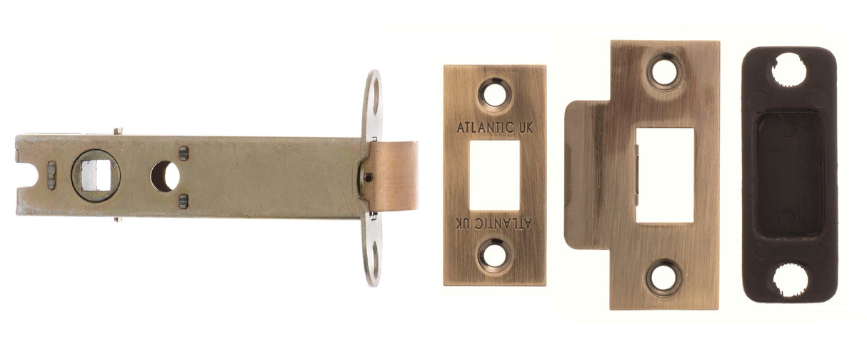 100mm (4") Antique Brass Heavy Duty Tubular Latch | AL4AB
