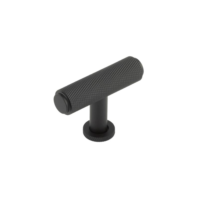 Burlington Matt Black Piccadilly Knurled Cupboard Knob | BUR401MB