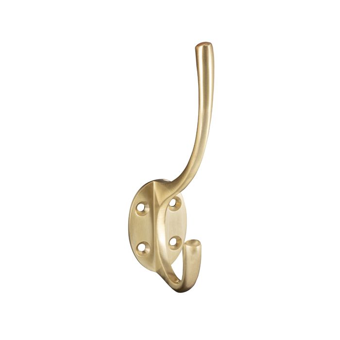 Satin Brass Single Hat & Coat Hook | AA25SB