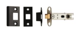76mm Matt Black Tubular Mortice Latch | BTL30MB