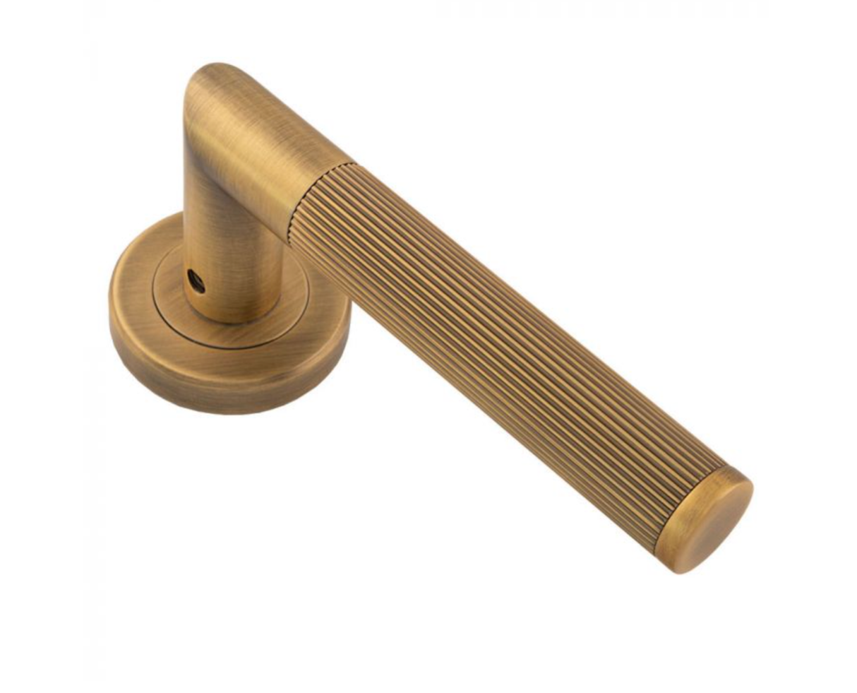 Set Antique Brass Trend Lines Lever | SZM170AB