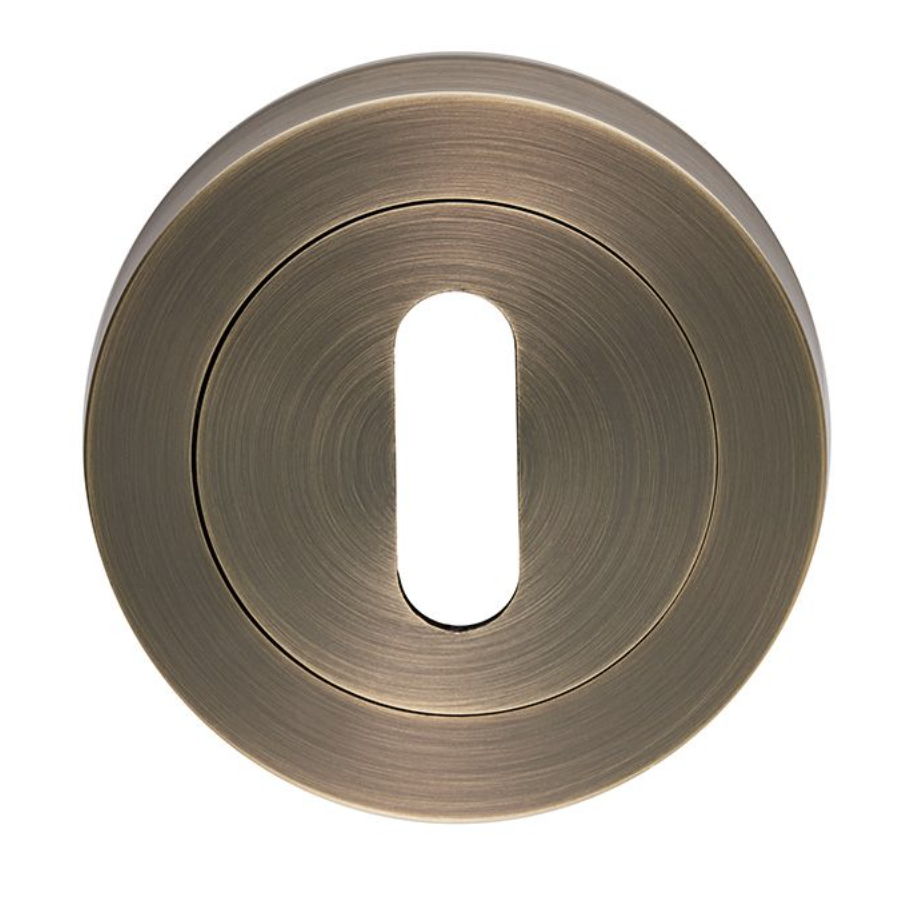 Antique Brass 51mm Standard Profile Round Key Escutcheon | GK4003AB
