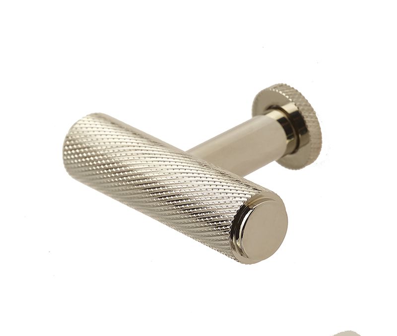 Burlington Polished Nickel Piccadilly Knurled Cupboard Knob | BUR401PN