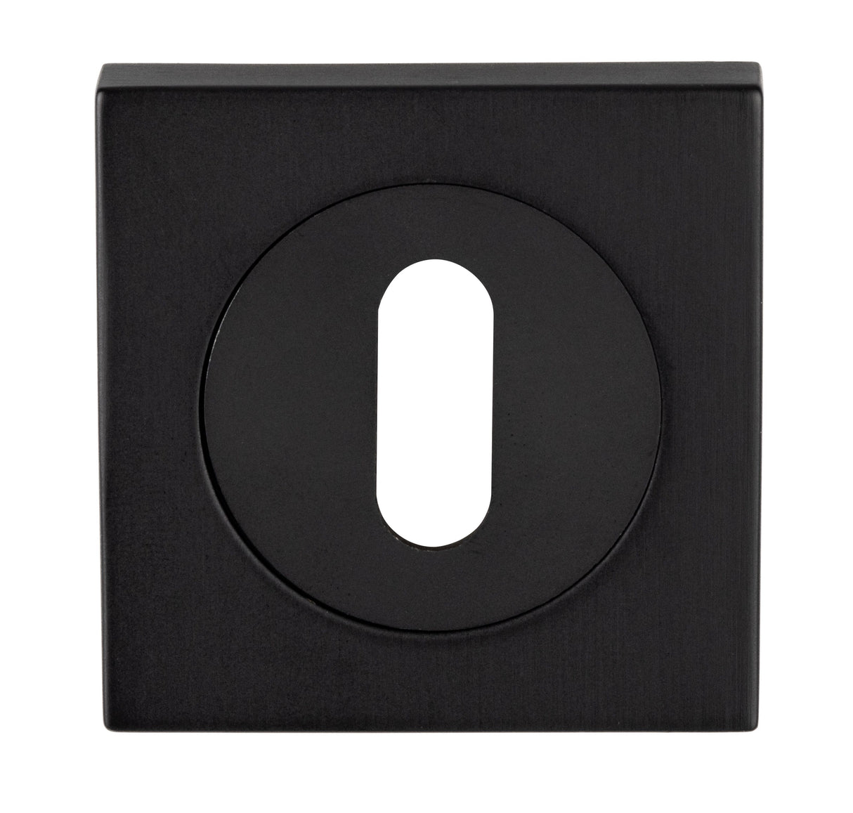 Serozzetta Matt Black 51mm Standard Profile Square Key Escutcheon | SZM003SQMB