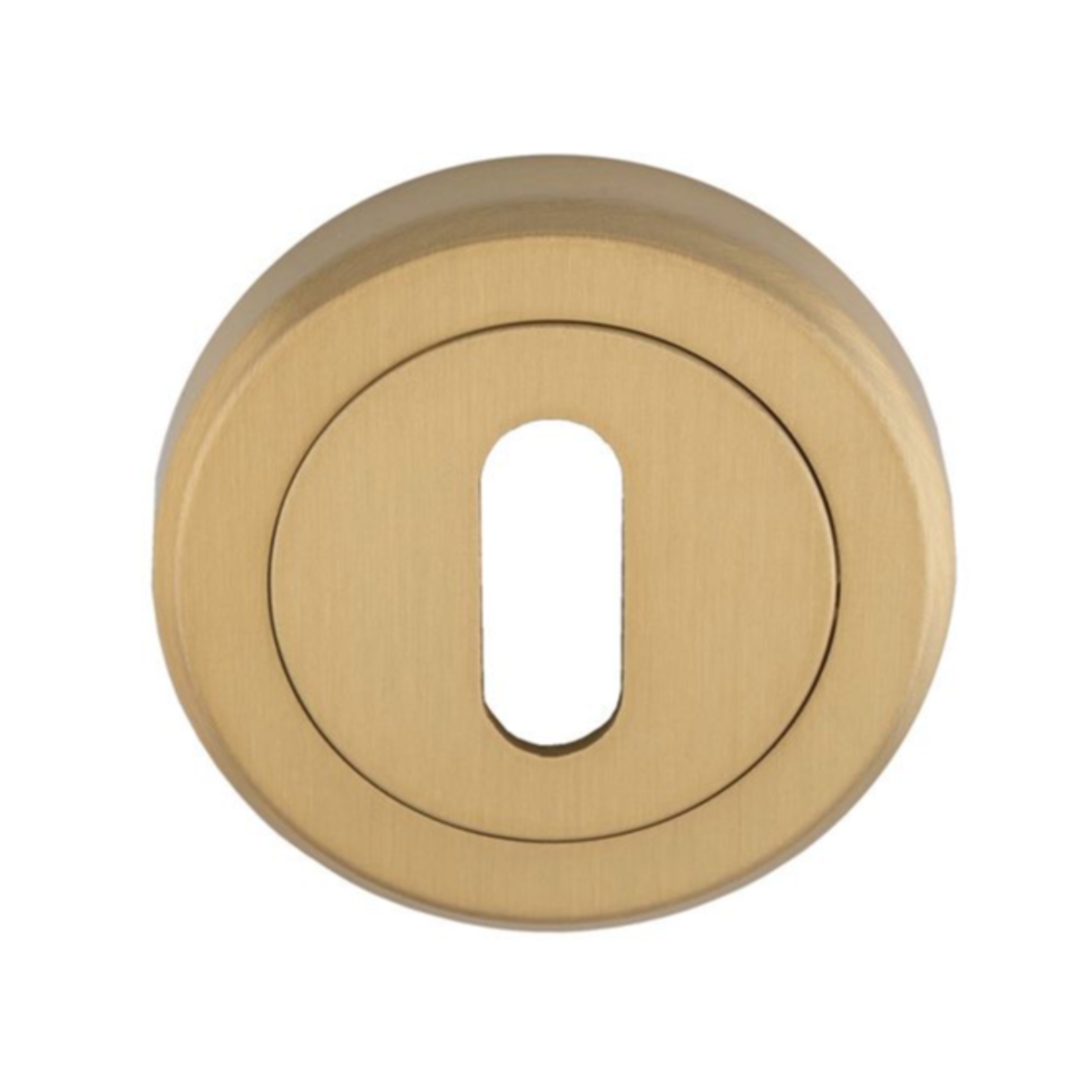 Serozetta Satin Brass 51mm Standard Profile Round Key Escutcheon | SZM003SB