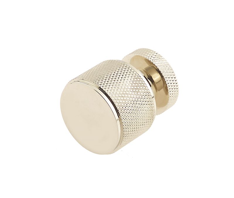 Burlington Polished Nickel Piccadilly Knurled Cupboard Knob | BUR400PN