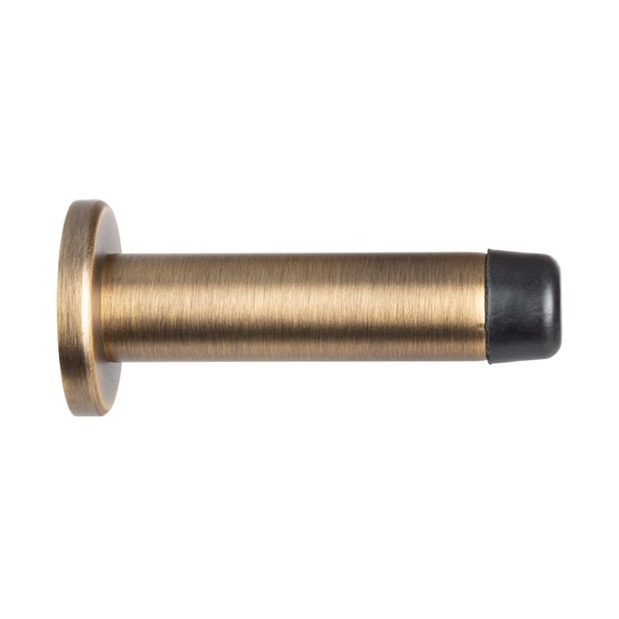 Antique Brass Wall Mounted Door Stop on rose | AA21AB