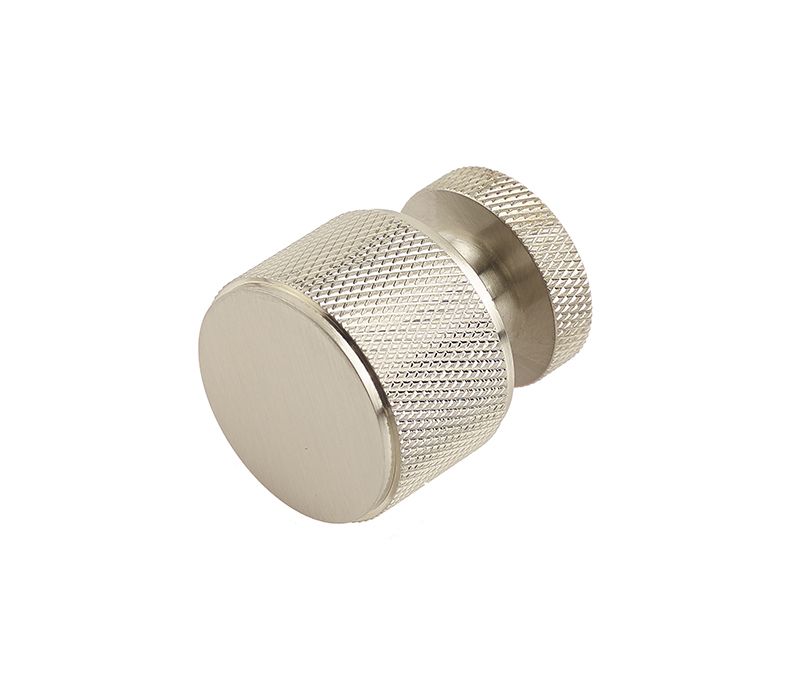 Burlington Satin Nickel Piccadilly Knurled Cupboard Knob | BUR400SN