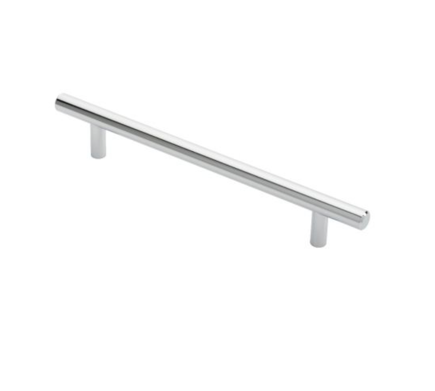 Polished Chrome Steel T Bar Cabinet Handle 160mm c/c | FTD445CCP