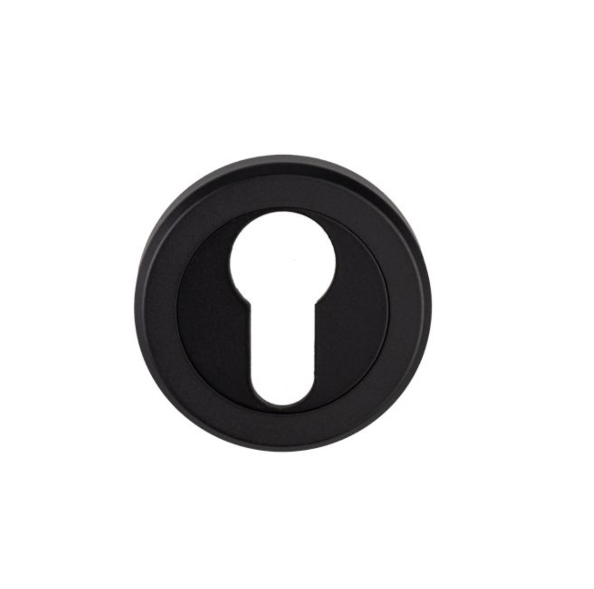 Serozetta Matt Black 51mm Euro Profile Round Cylinder Escutcheon | SZM001MB