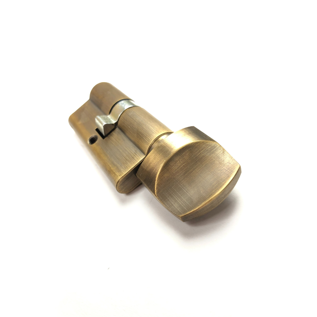 Evva 62mm A5 Antique Brass Euro Cylinder & Turn 31/T31 | A5ECT3131AB