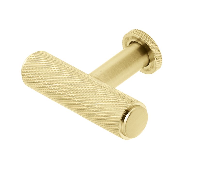 Burlington Satin Brass Piccadilly Knurled Cupboard Knob | BUR401SB