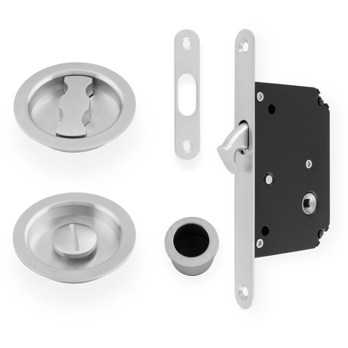 AW Satin Chrome Sliding Door Locking Kit | AW110RSC