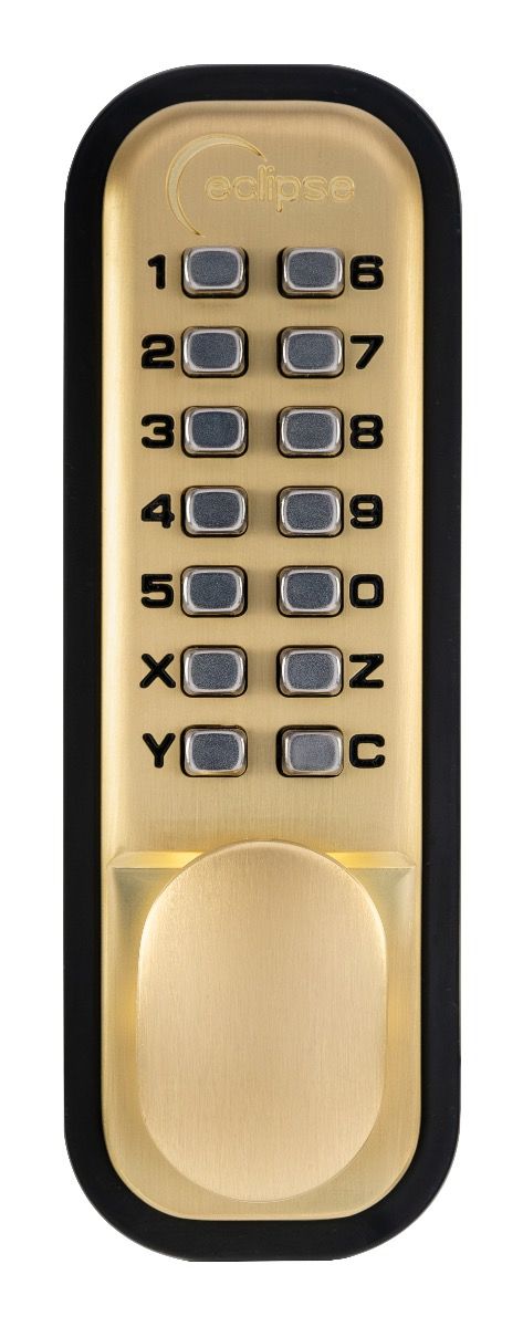 ED20 Satin Brass Easy Code Change Push Button Digital Lock | 70257