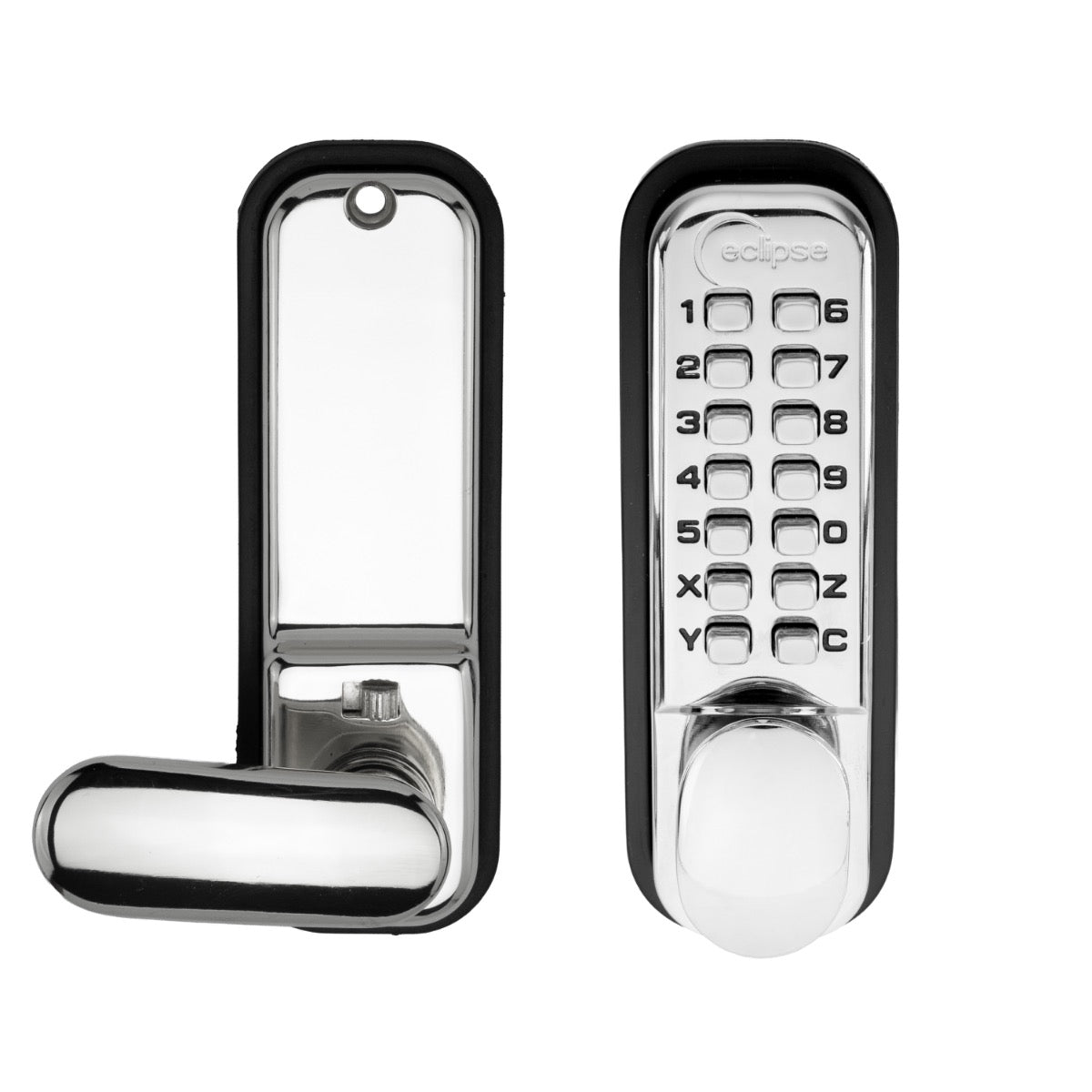ED20 Polished Chrome Easy Code Change Push Button Digital Lock | 70259