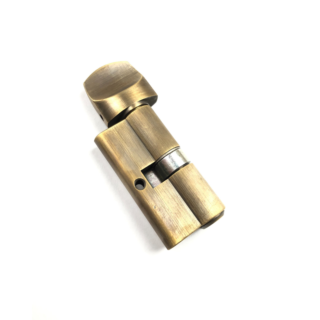Evva 62mm A5 Antique Brass Euro Cylinder & Turn 31/T31 | A5ECT3131AB